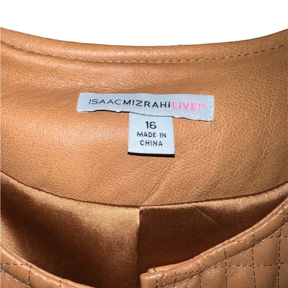 Issac Mizrahi Live Quilted leather Jacket - Picture 3 of 4